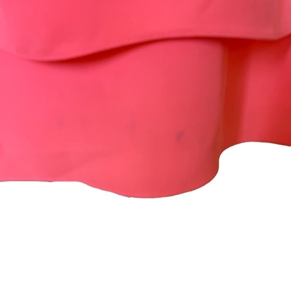 MAJE Ruffle Trimmed Coral Mini Dress - Picture 9 of 10